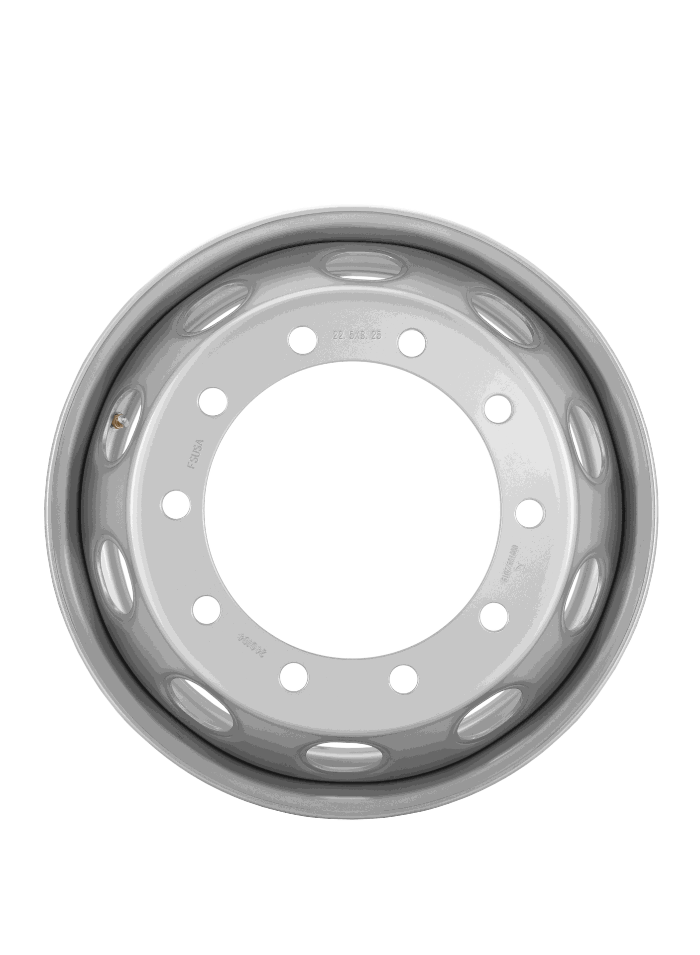 LLANTA DISCO EUROPEA 22.5X8.25 GRIS 10H TSEL - Repuestos LLANTAS